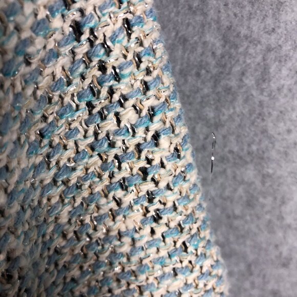 Leifsdottir Anthropologie Tweed Moto Jacket Blue Size 10 - Picture 7 of 10